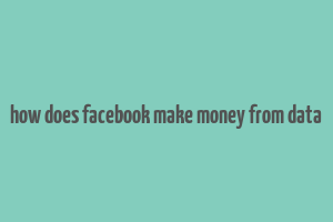 how does facebook make money from data