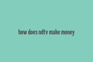 how does ndtv make money