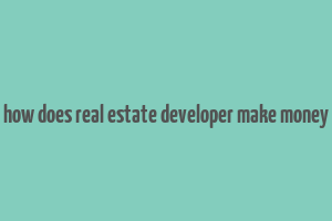 how does real estate developer make money