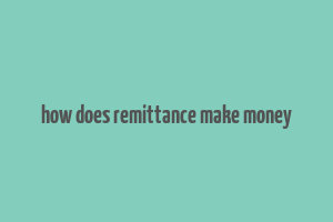 how does remittance make money