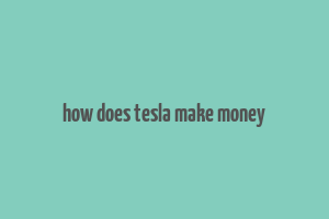 how does tesla make money