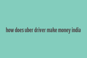 how does uber driver make money india