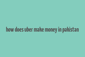 how does uber make money in pakistan