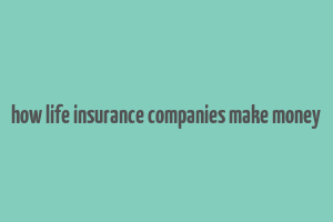 how life insurance companies make money