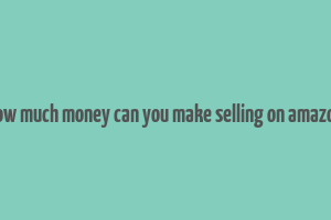 how much money can you make selling on amazon