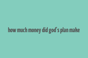 how much money did god's plan make