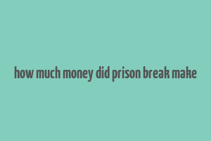 how much money did prison break make