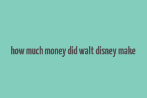 how much money did walt disney make