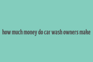 how much money do car wash owners make