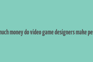 how much money do video game designers make per hour