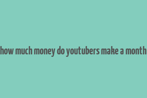 how much money do youtubers make a month