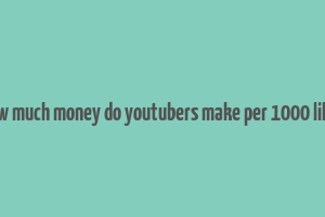 how much money do youtubers make per 1000 likes