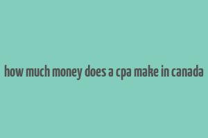 how much money does a cpa make in canada