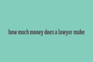 how much money does a lawyer make