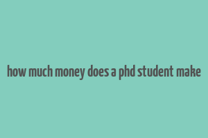 how much money does a phd student make