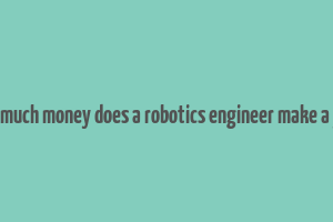 how much money does a robotics engineer make a year