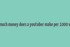 how much money does a youtuber make per 1000 views