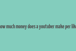 how much money does a youtuber make per like