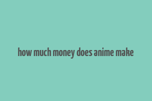 how much money does anime make