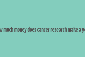 how much money does cancer research make a year