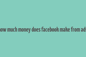 how much money does facebook make from ads