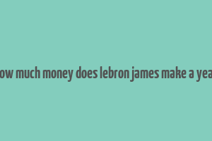 how much money does lebron james make a year