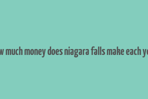 how much money does niagara falls make each year