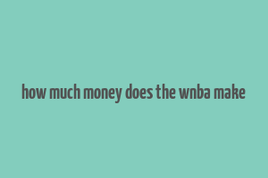 how much money does the wnba make