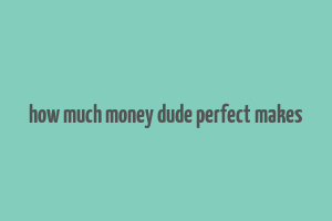 how much money dude perfect makes