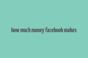 how much money facebook makes