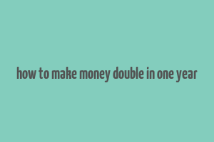 how to make money double in one year