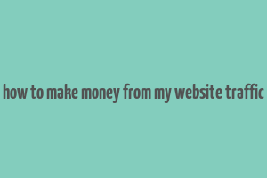 how to make money from my website traffic