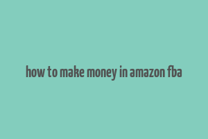 how to make money in amazon fba