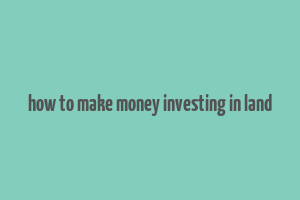 how to make money investing in land