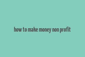 how to make money non profit