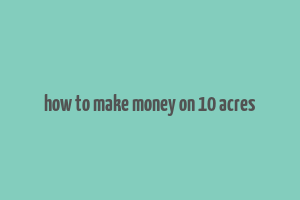 how to make money on 10 acres