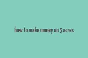 how to make money on 5 acres