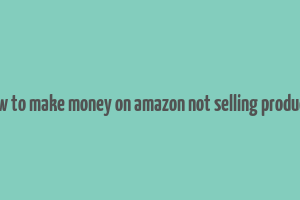 how to make money on amazon not selling products