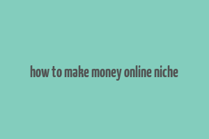 how to make money online niche