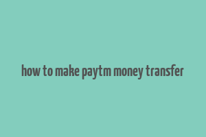 how to make paytm money transfer