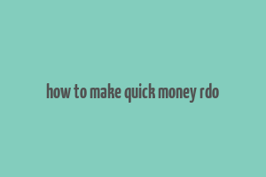 how to make quick money rdo