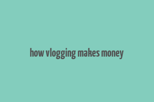 how vlogging makes money