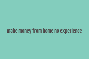 make money from home no experience