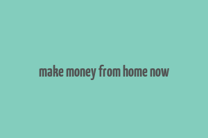 make money from home now