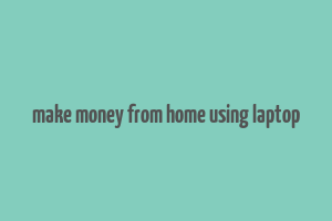 make money from home using laptop