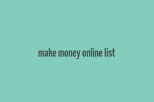 make money online list