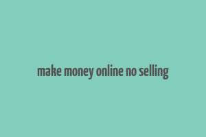 make money online no selling