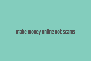 make money online not scams