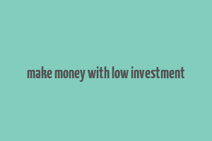 make money with low investment