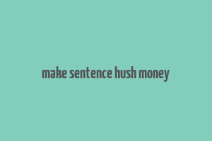 make sentence hush money